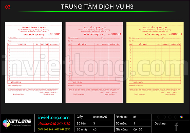 In hóa đơn tại Hà Giang Tuyên Quang